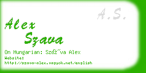 alex szava business card